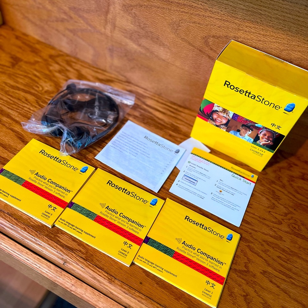 Rosetta Stone Mandarin Chinese level 1,2 & 3